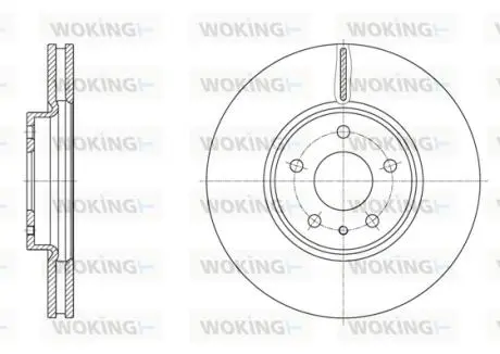 Диск тормозной передний (кратно 2) (Remsa) Ford Mondeo V 1.0 1.5 2.0EcoBoo WOKING D6160510