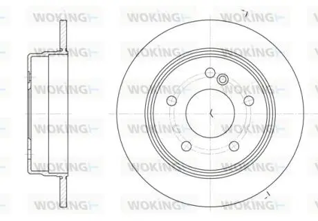 Гальмівний диск зад. MB W202 93-00 (258x9) WOKING D6193.00