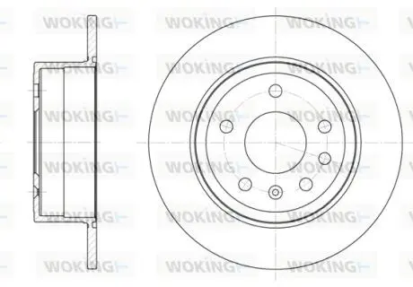 Гальмівний диск задн. Vectra/Omega/Omega/Senator/Carlton/Senator/Royale 78-05 WOKING D6249.00