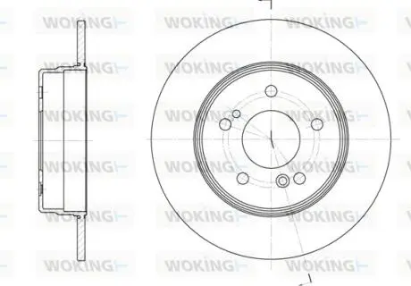 Диск гальмівний задній WOKING D6467.00
