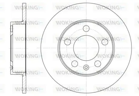 Диск тормозной VAG Bora Golf IV Polo 09> 14> / Octavia I / Fabia I II / задн (D6 WOKING D654700