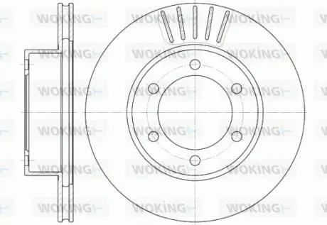 Тормозной диск передний. 4 RUNNER III /LAND CRUISER 90 2.7-3.4 95-02 WOKING D6562.10