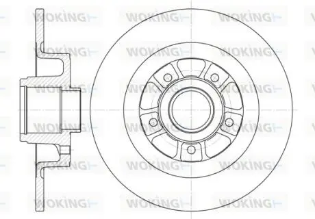 Диск тормозной задн. (Remsa) Renault Laguna II Scenic II (D6613.00) WOKING D661300