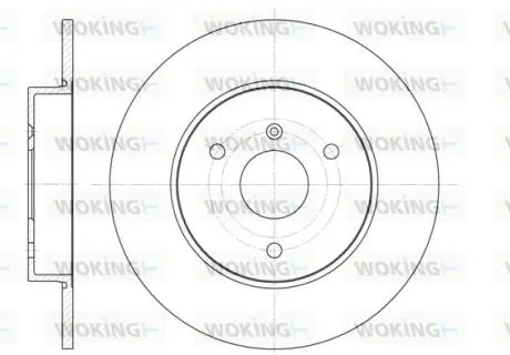 Гальмівний диск пер. Fortwo/Roadster/Cabrio/City Coupe/Crossblade 98-07 WOKING D6617.00