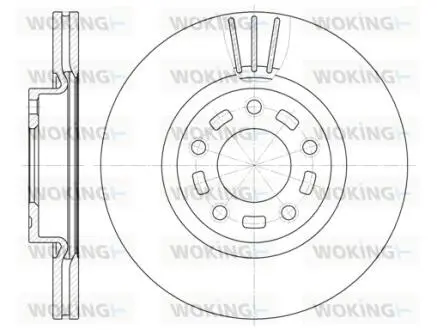 Диск тормозной перед. (Remsa) (кратно 2 шт.) Mazda 3 I II 2,0i / Mazda 5 I II WOKING D6672.10
