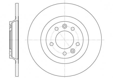 Тормозной диск (задний) CITROËN C5/PEUGEOT 407/508/607/RCZ 1.6-3.0 04- WOKING D6690.00