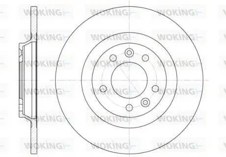 Тормозной диск (задний) CITROËN C5/PEUGEOT 407/508/607/RCZ 1.6-3.0 04- WOKING D6690.00