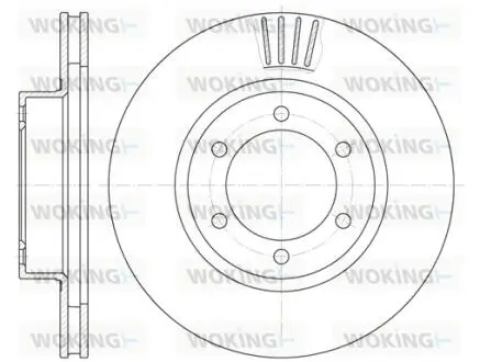 Гальмівний диск перед. 4 Runner/Land Cruiser (01-10) WOKING D6706.10 (фото 1)