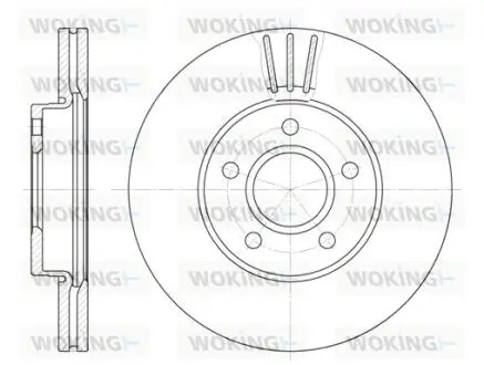 Гальмівний диск перед. Ford C-Max 07-10/Focus 04-11 (278x25) WOKING D6710.10