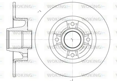 Тормозной диск (задний) CLIO /MEGANE/MODUS / GRAND MODUS /TWINGO 1.2-2.0 02- WOKING D6750.00