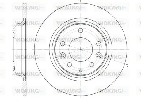 Тормозной диск задний Mazda 6 02- (280x10) WOKING D6881.00