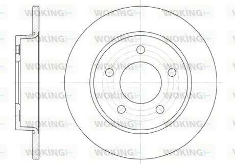 Тормозной диск задний. Mazda 3/3/Axela (06-21) WOKING D6906.00