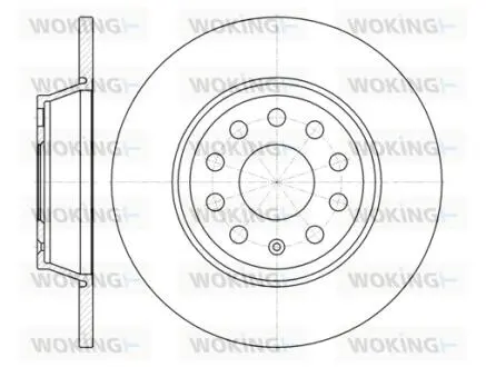 Диск тормозной задний WOKING D6973.00