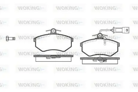 Колодки гальмівний диск. перед. (Remsa) Chery Amulet ii 1.8 10-,Chery Amulet ii 2.0 10- WOKING P0343.02
