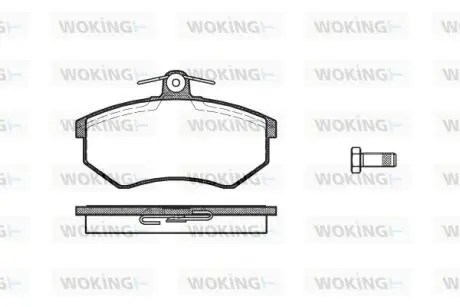 Гальмівні колодки перед. PASSAT B3/B4 /Golf IV 1.8 86-92 (TRW) WOKING P0343.10