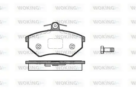 Колодки гальмівний диск. перед. (Remsa) Chery Amulet 1.3 03-10,Chery Amulet 1.5 03-10 WOKING P0343.40