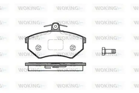 Тормозные колодки перед. PASSAT В2/B3/B4 /Golf IV 1.6-2.0 91-02 (TRW) WOKING P0343.50