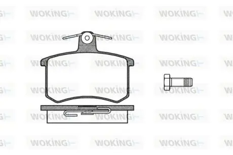 Колодки гальмівний диск. задн. (Remsa) Audi 80, 100 WOKING P0353.00