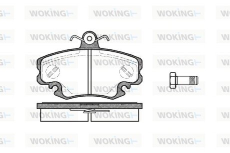 Гальмівні колодки перед. Logan 05-/Megane 96-03/Clio 1.2-1.9 91-05 WOKING P0413.10