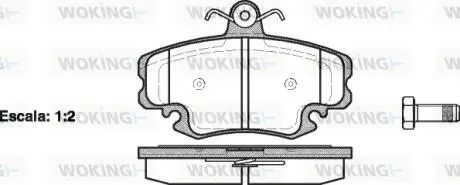 Колодки гальмівний диск. перед. (Remsa) Dacia Logan 1.2 04-,Dacia Logan 1.4 04- WOKING P0413.20