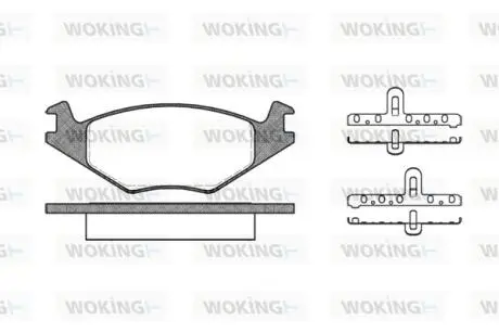 Тормозные колодки, дисковый тормоз.) WOKING P071320