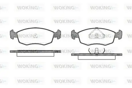 Тормозные колодки перед. Ford Escort/Sierra 84-99 (ATE) WOKING P0723.00
