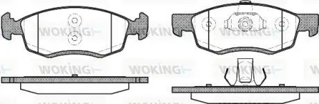 Колодки гальмівний диск. перед. (Remsa) Dacia Logan 1.5 04-,Dacia Logan 1.5 08- WOKING P0723.32
