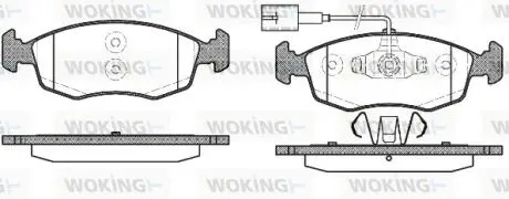Колодки гальмівний диск. перед. (Remsa) Fiat 500 0.9 07-,Fiat 500 c 0.9 09-,Fiat Grande punto 1.4 05- WOKING P0723.52