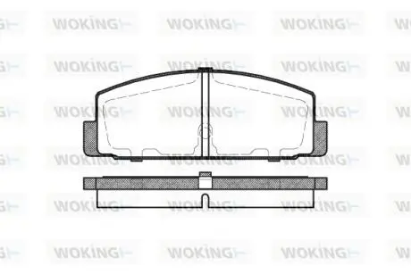 Колодки гальмівний диск. задн. (Remsa) Mazda 6 1.8 02-08,Mazda 6 1.8 07-,Mazda 6 1.8 08- WOKING P0793.30