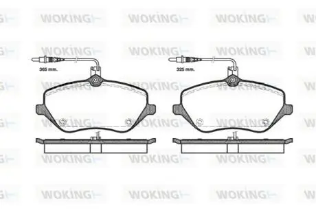Гальмівні колодки WOKING P1001304