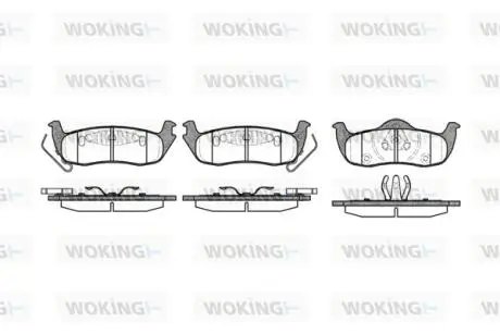 Колодки гальмівний диск. задн. (Remsa) Jeep Commander 3.0 05-10,Jeep Commander 3.7 05-10 WOKING P10063.10