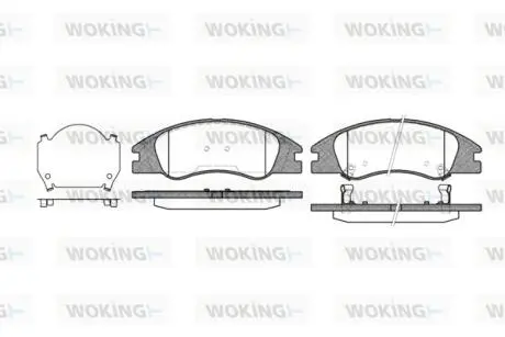 Тормозные колодки передние Hyundai Accent/Kia Rio 05- (mando) WOKING P10343.02