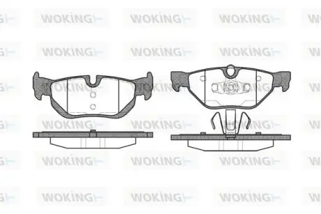 Колодки гальмівний диск. задн. (Remsa) Bmw 1 1.6 06-12,Bmw 1 2.0 03-13,Bmw 1 2.0 06-12 WOKING P10453.00