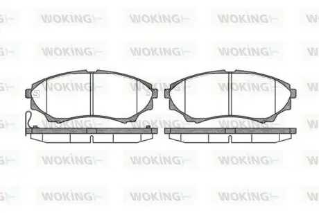 Гальмівні колодки, дискове гальмо (набір) WOKING P1051300