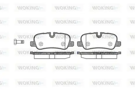 Колодки гальмівний диск. задн. (Remsa) LAND ROVER Discovery III/IV, Range Rover III WOKING P10593.00