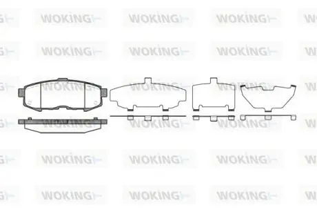 Колодки тормозные диск. задн. (Remsa) MAZDA MPV II (LW) 2.0 DI (02-06) WOKING P10603.00