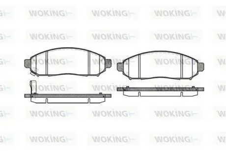 Гальмівні колодки перед. Nissan Navara 2,5dCi 05- WOKING P10623.01