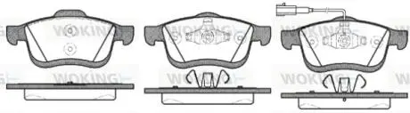 Колодки гальмівний диск. перед. (Remsa) Fiat Doblo 1.3 09-,Fiat Doblo 1.3 10-,Fiat Doblo 1.4 09- WOKING P10833.01