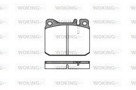 Гальмівні колодки, дискове гальмо (набір) WOKING P1103.20