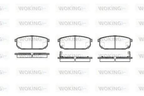 Тормозные колодки зад. Kia Sorento 02- (sumitomo) WOKING P11423.02