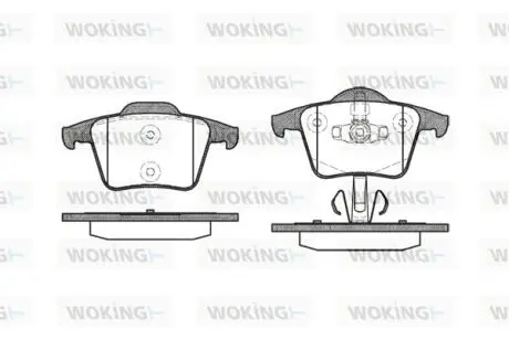 Колодки гальмівний диск. задн. (Remsa) Volvo Xc90 i 2.4 02-14,Volvo Xc90 i 2.5 02-14 WOKING P11443.00