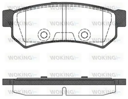 Гальмівні колодки задн. Gentra/Lacetti/Lacetti/Nubira 03- WOKING P11483.10