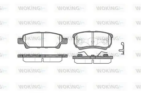 Колодки гальмівний диск. задн. (Remsa) Citroen C-crosser 2.2 07-,Citroen C-crosser 2.4 07- WOKING P11513.02