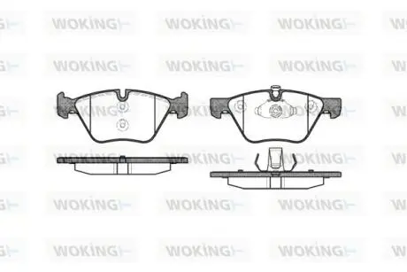 Гальмівні колодки перед. BMW 3(E90)/1(E81) 04-13 (ATE) (154,8x63,6x20) WOKING P11523.00