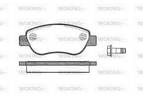 Тормозные колодки WOKING P1169300