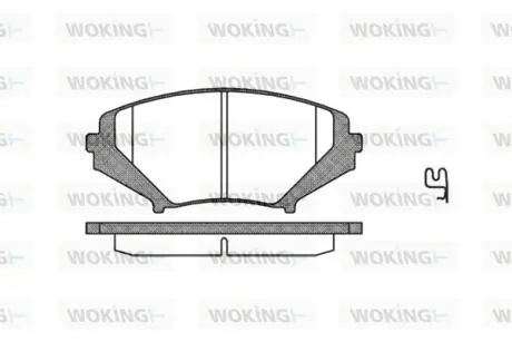 Колодки гальмівні WOKING P11803.01