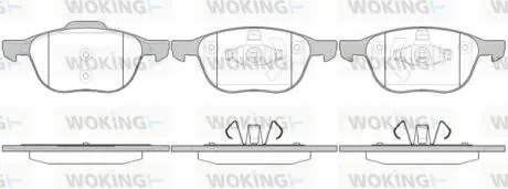 Колодки тормозные диск. перед. (Remsa) Ford C-max 1.6 07-10,Ford C-max 1.8 07-10 WOKING P11823.00