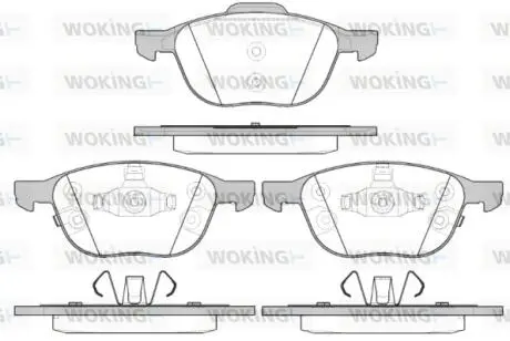Колодки гальмівний диск. перед. (Remsa) Ford Focus iii Electric 10- WOKING P11823.12