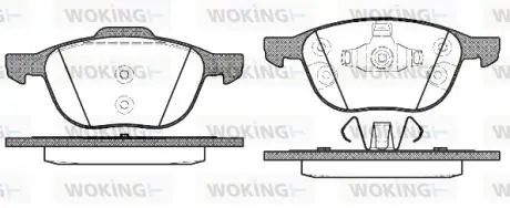 Колодки гальмівний диск. перед. (Remsa) Ford C-max ii 1.0 10-,Ford C-max ii 1.6 10- WOKING P11823.30