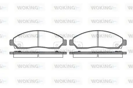 Колодки тормозные дисковые GREAT WALL Hover 05> 10> / перед (P11983.14) WOKING P1198314